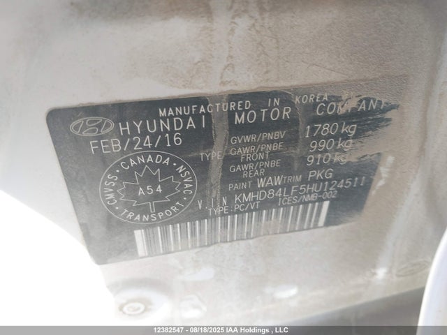 KMHD84LF5HU124511 Hyundai Elantra