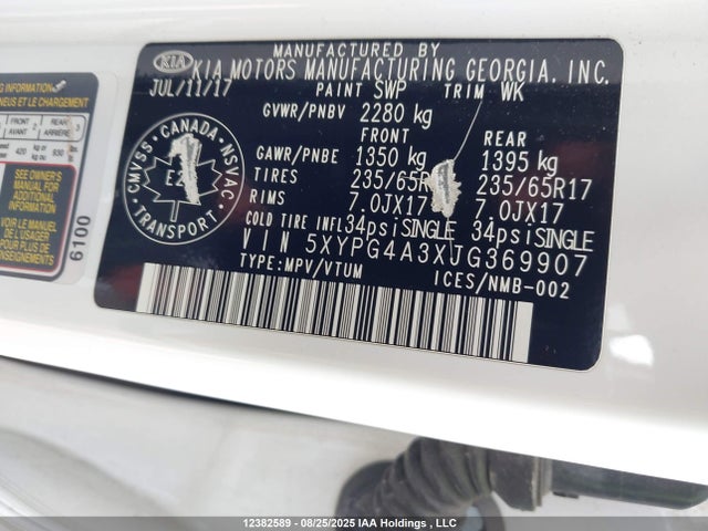 5XYPG4A3XJG369907 KIA gdi theta-ii