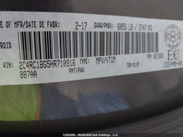 2C4RC1BG5HR710916 Chrysler Pacifica
