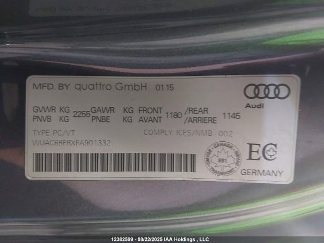 Audi RS 5 2015 WUAC6BFRXFA901332 Image 9