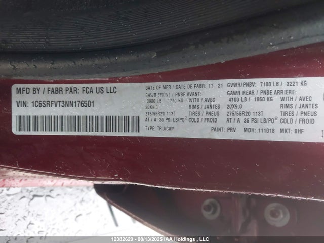 RAM 1500 2022 1C6SRFVT3NN176501 Image 9