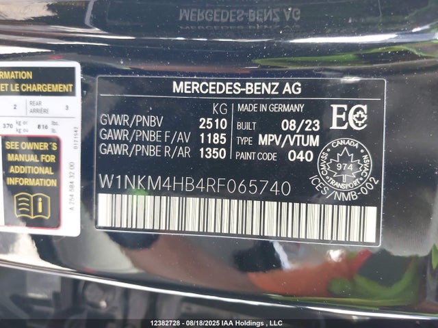 W1NKM4HB4RF065740 Mercedes-Benz m254
