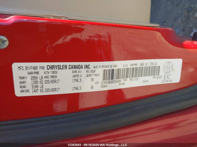 Dodge 2014 2014 2C4RDGBG8ER368891 Image 9
