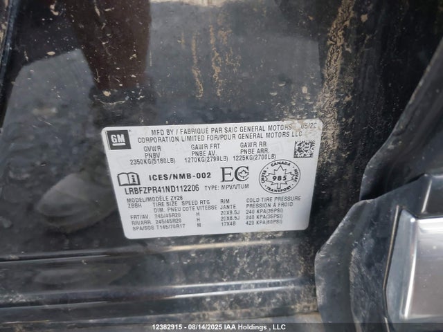 Buick lsy 2022 LRBFZPR41ND112206 Image 19