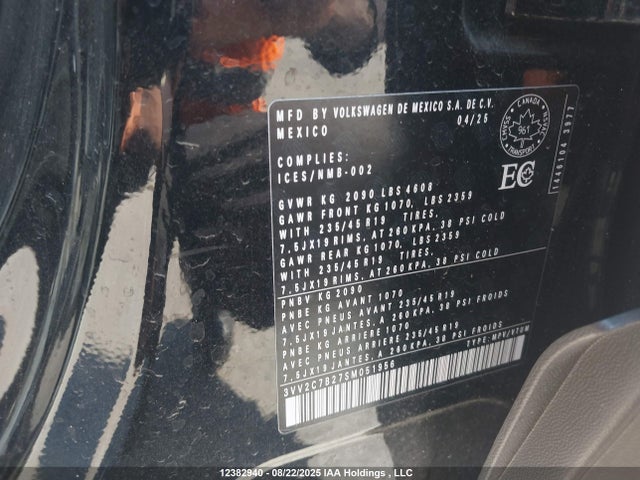 3VV2C7B27SM051956 Volkswagen tsi