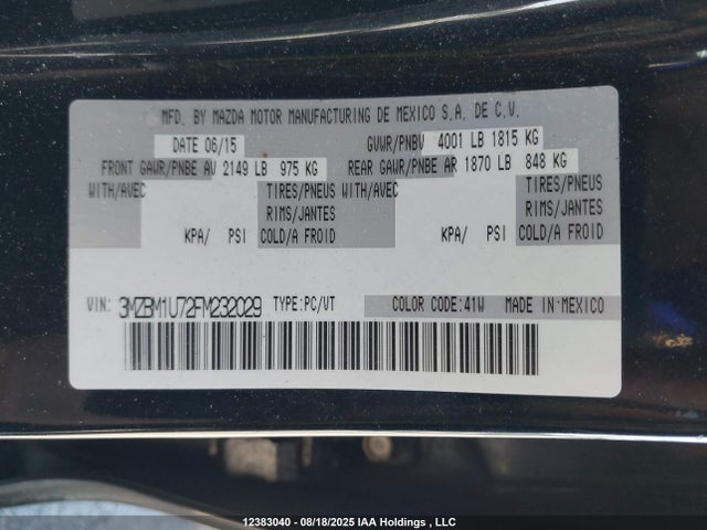 3MZBM1U72FM232029 Mazda pe