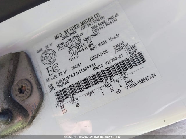 NM0LS7E71H1325331 Ford 2.5l dohc pfi