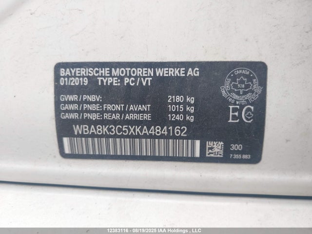 WBA8K3C5XKA484162 BMW 330I
