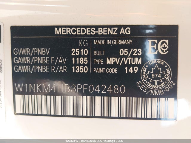 W1NKM4HB3PF042480 Mercedes-Benz m254
