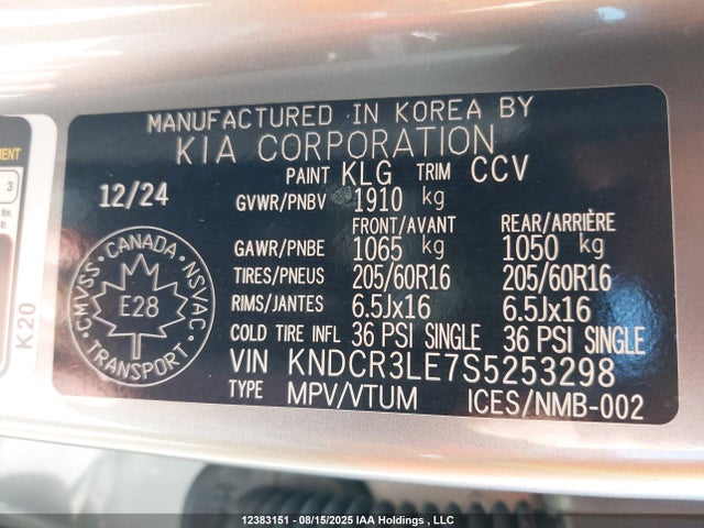 KIA gdi kappa pe 2025 KNDCR3LE7S5253298 Image 19