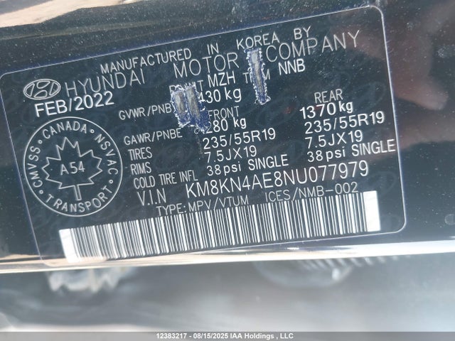 Hyundai Ioniq 5 2022 KM8KN4AE8NU077979 Image 9