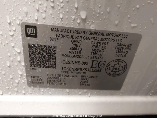 GMC lk0 2025 1GKENRRSXSJ212566 Image 19