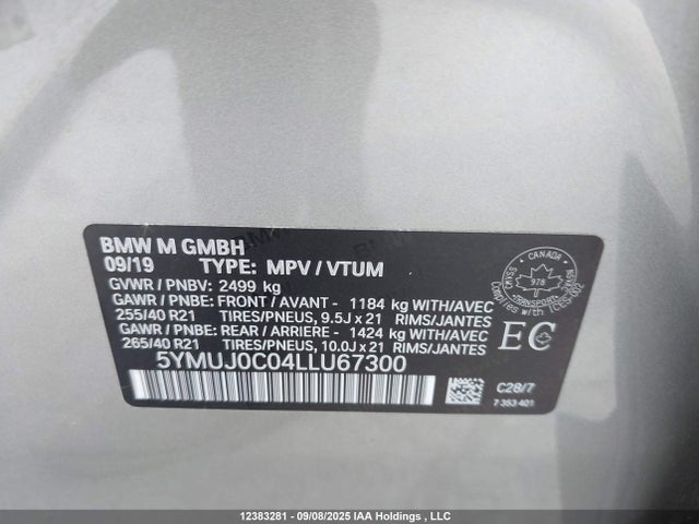 5YMUJ0C04LLU67300 BMW X4