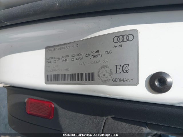 WAUGMAF42HN039932 Audi A4 2.0t Ultra Premium