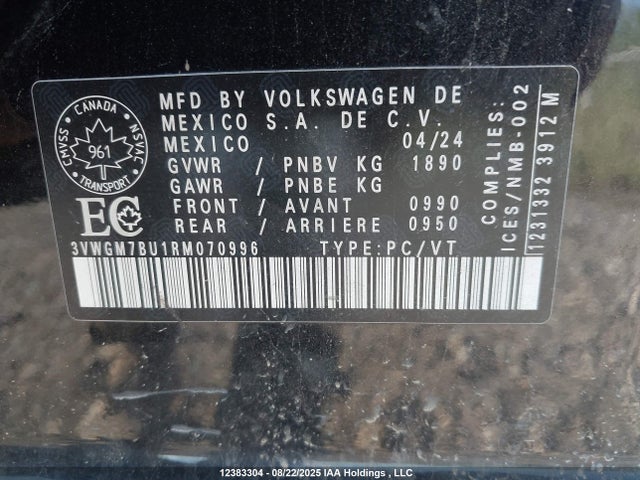 3VWGM7BU1RM070996 Volkswagen tsi