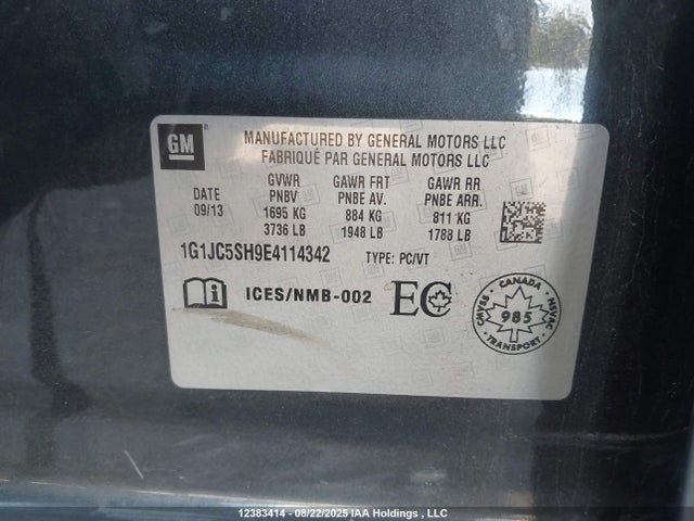1G1JC5SH9E4114342 Chevrolet luw