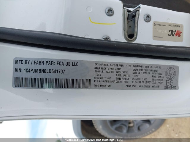 Jeep 2020 2020 1C4PJMBN0LD641707 Image 9