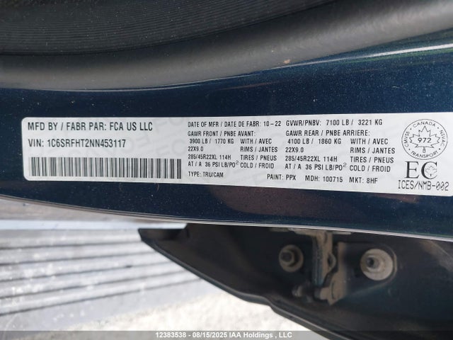 RAM 1500 2022 1C6SRFHT2NN453117 Image 9