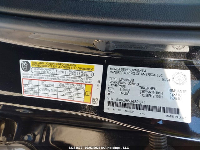 Acura k20c4 2024 5J8TC2H50RL801671 Image 17