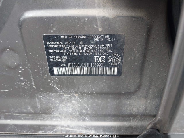 JF2SJEJC9JH406990 Subaru naturally aspirated c5