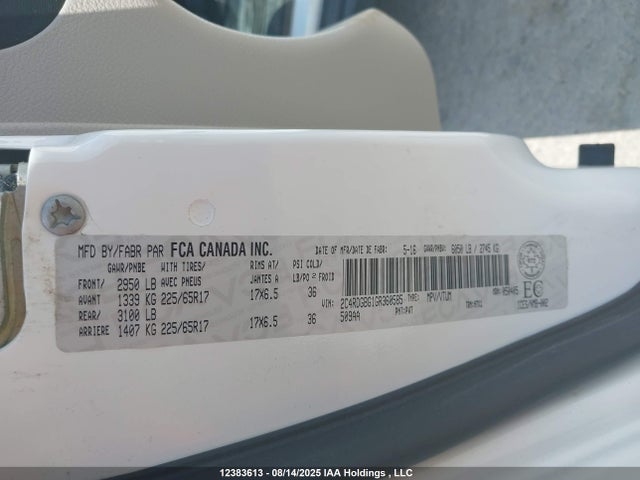 2C4RDGBG1GR360585 Dodge Grand Caravan