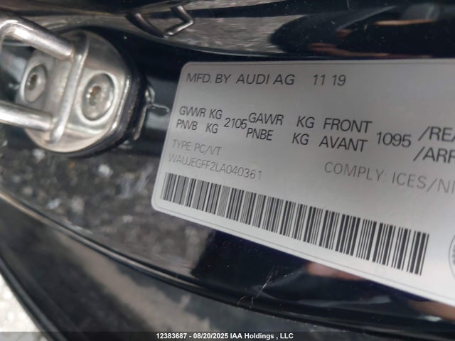 Audi 2020 2020 WAUJEGFF2LA040361 Image 9
