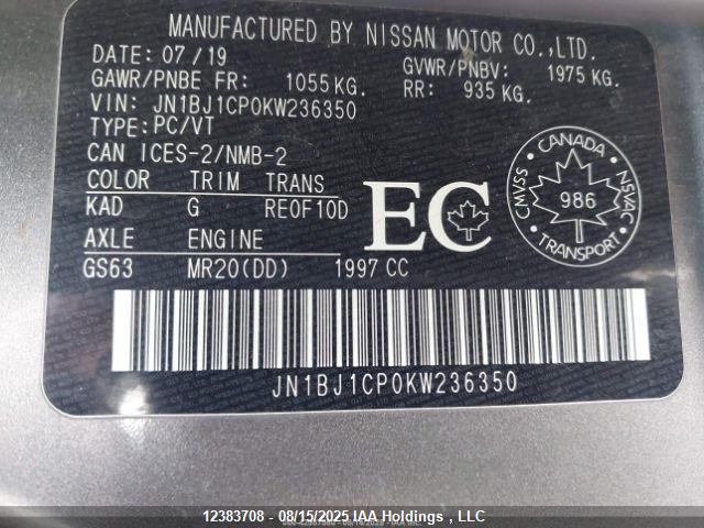 JN1BJ1CP0KW236350 Nissan 2019