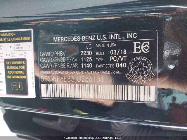 55SWF6EB8JU266101 Mercedes-Benz m276