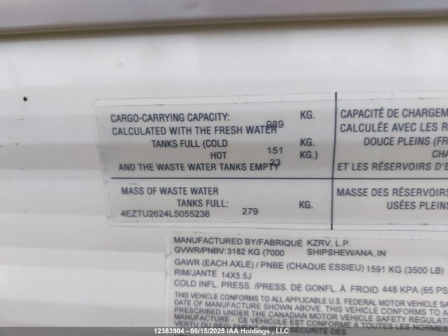 4EZTU2624L5055238 Sportsman 2020