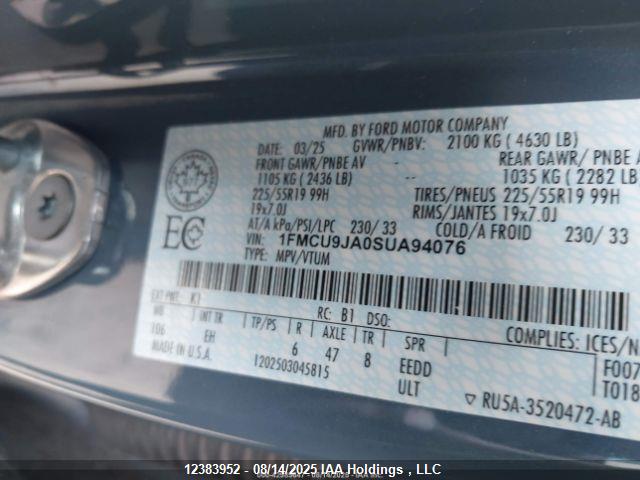 Ford gtdi a 2025 1FMCU9JA0SUA94076 Image 10