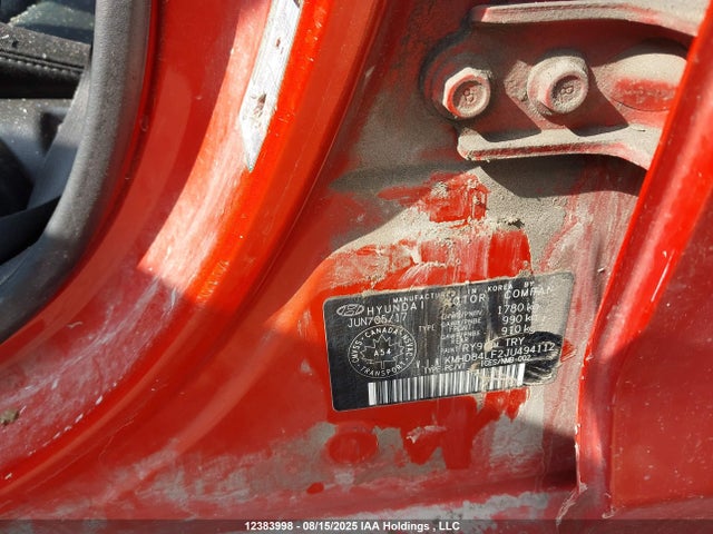 KMHD84LF2JU494112 Hyundai ELANTRA GL
