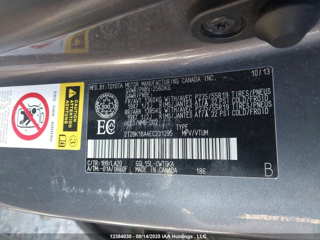 Lexus 2gr-fe 2014 2T2BK1BA4EC231295 Image 17