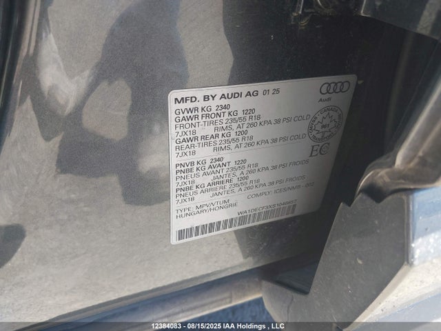 WA1DECF3XS1046657 Audi 45 tfsi (2.0t)