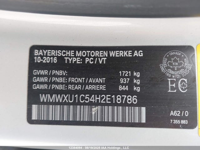 Mini 2017 2017 WMWXU1C54H2E18786 Image 18