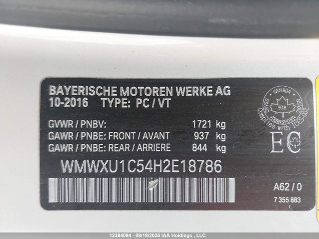 Mini 2017 2017 WMWXU1C54H2E18786 Image 9