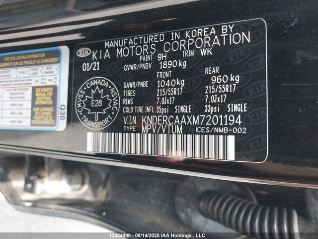 Продаж на аукціоні авто 2021 Kia Seltos Ex/ex Premium, vin: KNDERCAAXM7201194, номер лоту: 12384098
