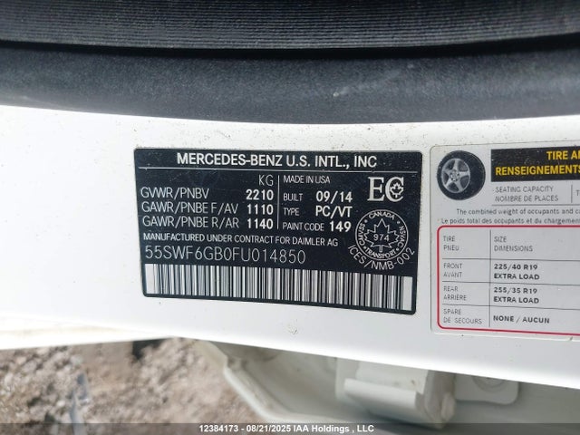 55SWF6GB0FU014850 Mercedes-Benz C-Class