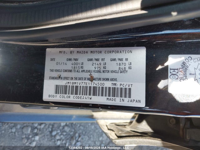 JM1BM1V77E1174500 Mazda pe