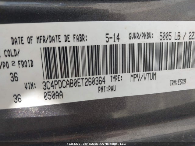 3C4PDCAB0ET260364 Dodge Journey