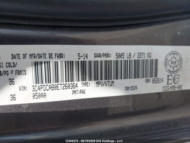 3C4PDCAB0ET260364 Dodge Journey