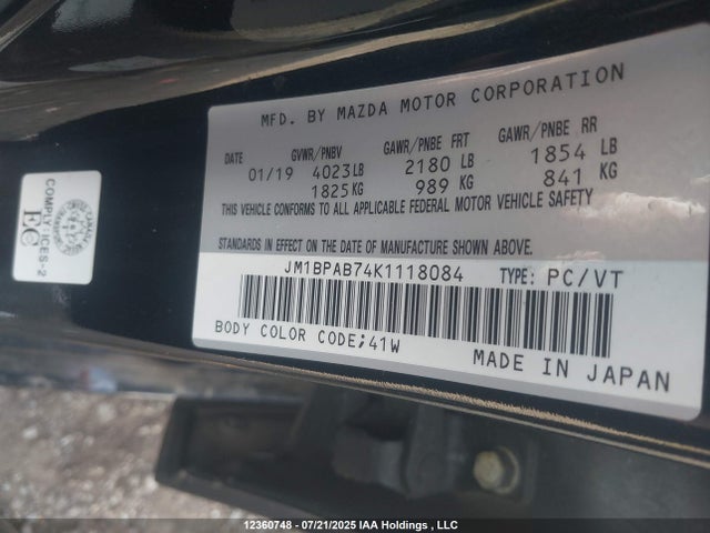 JM1BPAB74K1118084 Mazda pe