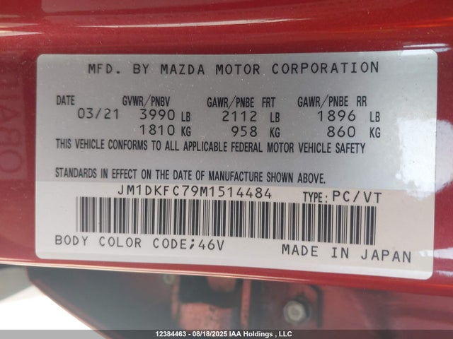 Mazda pe 2021 JM1DKFC79M1514484 Image 9