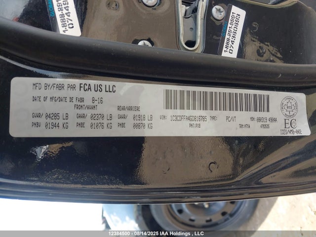1C3CDFFA4GD816785 Dodge 2016