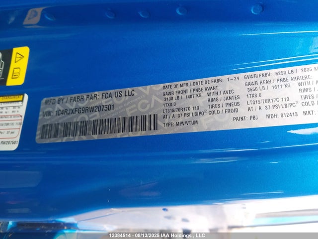 1C4RJXFG9RW207501 Jeep Wrangler