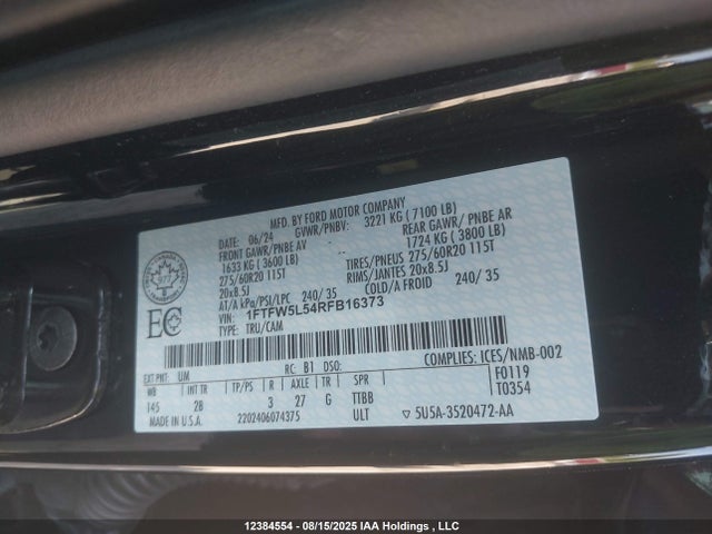 1FTFW5L54RFB16373 Ford 5.0l-4v