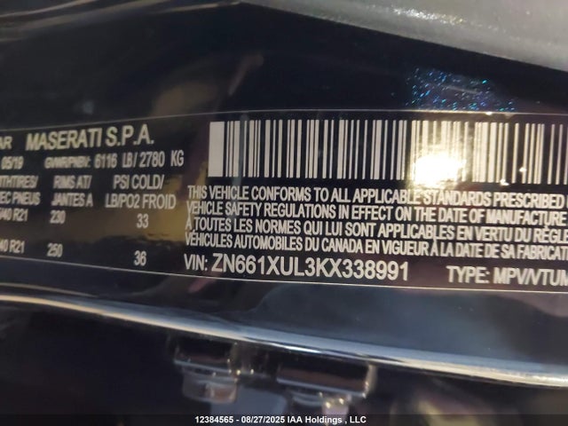 ZN661XUL3KX338991 Maserati Levante Luxury