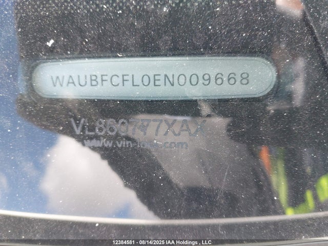 WAUBFCFL0EN009668 Audi flex fuel engine