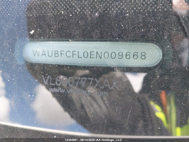 WAUBFCFL0EN009668 Audi flex fuel engine