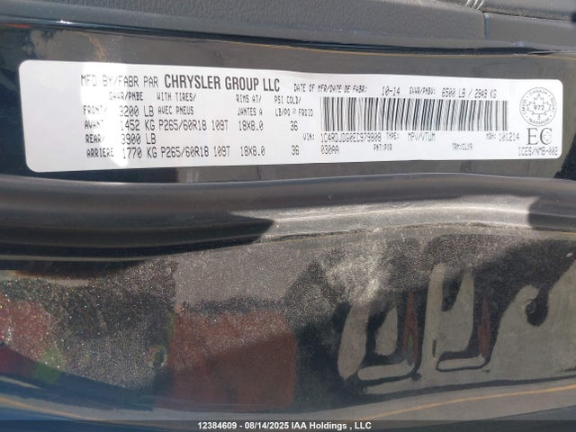 Dodge 2014 2014 1C4RDJDG0EC979808 Image 9