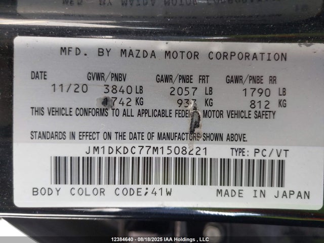 Mazda pe 2021 JM1DKDC77M1508221 Image 9